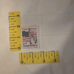 USA Flag Statue Of Liberty 250th Anniversary Years Decal Sticker 1.75″ x 1.75″