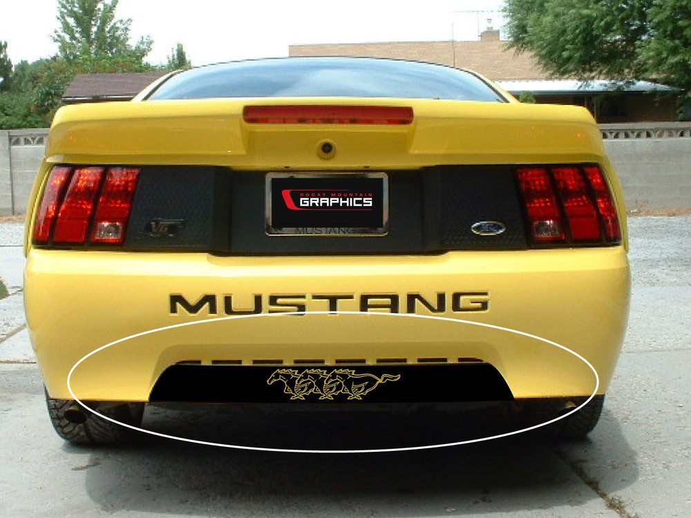 99-04 FORD MUSTANG REAR LOWER BUMPER INSERT WITH PONIES DECAL GRAPHICS VINYL