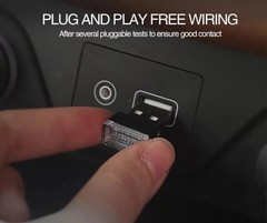 Purple Mini USB Car Atmosphere Lights LED Cigarette Lighter Decorative Lights