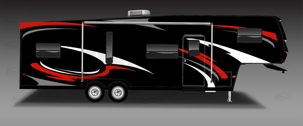 RV, Trailer Hauler, Camper, Motor-home Large Decals/Graphics Kits 28