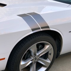 Fender Hash Stripes Decal Overlay V1 for 2015 2016 2017 2018 Dodge Challenger