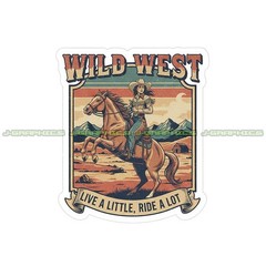 Cowgirl Vinyl Decal Sticker Rodeo Country Horse H