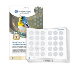 Anti-Collision Window Decals 4 Pack – UV-Reflective Bird Protection Stickers