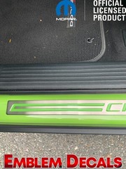 Dodge Challenger Door Sill Plate Decal 15 16 2017 2018 2019 2020 2021 2022 2023