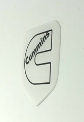 GRILLE EMBLEM fits RAM Diesel 1994-2002 White / Black Outline