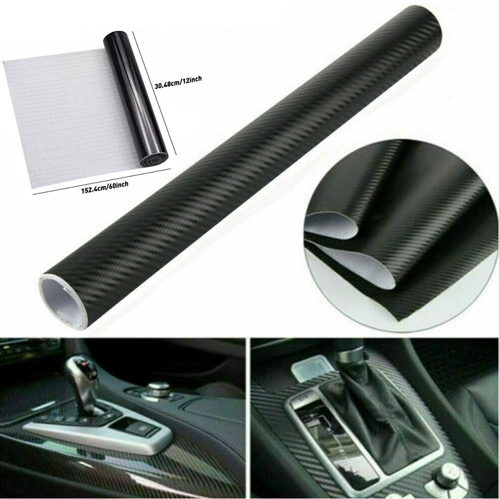 Glossy Carbon Fiber Car Headlight Tail-light Sticker Tint Vinyl Film Deca Y