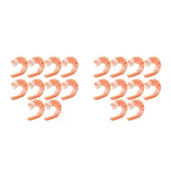 2 Count Realistic Food Model Decor Artificial Cooked Shrimp Fake