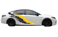 Distorted Stripe Car Side Sticker For Honda Civic Accord Side Door Vinyl Decals