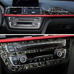 Premium Forged High Gloss Black Carbon Fiber Vinyl Film Wrap Roll Sticker Decal