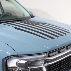 Front Hood Black USA Flag Graphic Vinyl Decal Fit For Ford Maverick 2022-2025 US