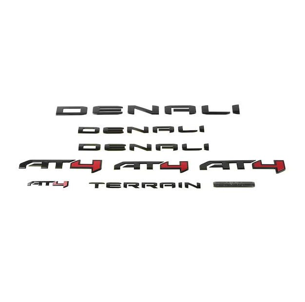 2025-2027 GMC Terrain AT4 and Denali Emblems in Black 26618385 GM New OEM