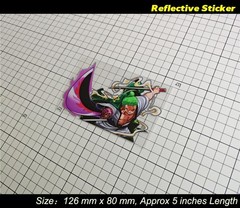 Roronoa Zoro ONE PIECE Sticker Anime Pirate Hunter JDM Reflective Car #Z01
