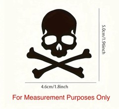 IRIDESCENT SILVER GLITTER BLING SHINY SKULL CROSSBONES 2” VINYL STICKER DECAL