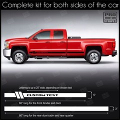 Rocker Panel Side Stripes Decals For Chevrolet Silverado Colorado S10 WT LT EV