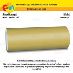 MATTE GOLD 8″ 203mm PIN STRIPE Car Model Streamline TAPE Decal Vinyl Sticker