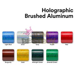 Holographic Brushed Aluminum Emerald Green Rainbow Car Vinyl Wrap Sticker Sheet