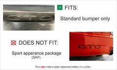 Rear Bumper Inlay Decals – 2004-2006 GTO