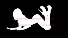 4 inch tall sexy high heels up pinup girl Hot Rod, NHRA, Rat Rod decal sticker.