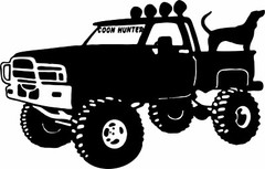 Coon Dog Hunter Hunting Raccoon Treeing Window Car Truck Vinyl Decal Sticker