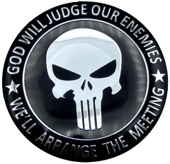1x 2nd Amendment God Will Judge Decal Sticker Emblem Metal Dome Auto Car Truck