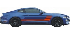 Racing Stripe Graphics Sticker For Ford Mustang Car Side Door Decals Vinyl Films