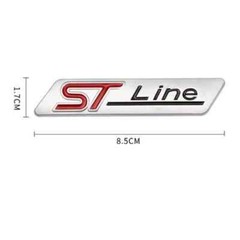3D Metal ST Line Rear Trunk Badge Emblem Sider Fender Sticker for Ford Stline