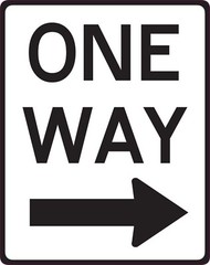 One Way (Right) Bumper Sticker Window Decal Multiple Sizes