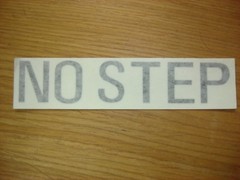 MILITARY DECAL/LABELS “NO STEP” (Black Letters) M35 M54 M151 M715 M925
