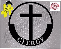 Clergy With Cross Vinyl Die Cut Decal Religion Choose Color # 232 (5.5″ x 5.5″)