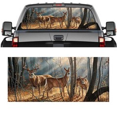 Pickup Truck SUV Car Rear Window Graphic Decal-Tint Print Sticker Deer Animals