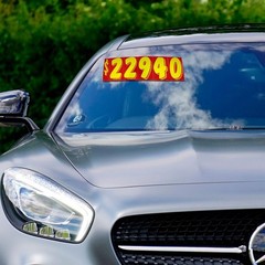 EZ Line Vinyl Decals for Cars Red Yellow Large Number Stickers 11 Dzn Windshield