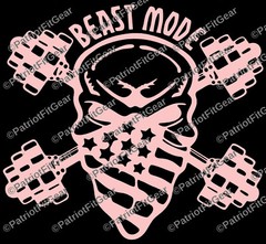 Beast Mode,Release The Beast,11″x10″,Skull,Fitness,Exercise,CrossFit,Vinyl Decal