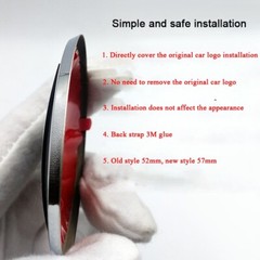 for Mercedes-Benz steering wheel sticker modification interior tri emblem