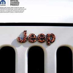 Jeep Emblem Overlay Decals – Leopard Print