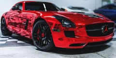 24″ x 60″ Red Chrome Mirror Vinyl Film Wrap Sticker Decal Stretchable 2ft x 5ft