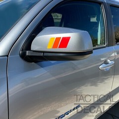 Retro Stripe Decal for Toyota Tacoma Mirrors 2016-2023 Red Orange Yellow RSB3