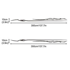 2Pcs 137.7” Universal Car Side Sticker Stripes – Racing Decal for Truck SUV Off