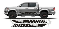 2x Side Vinyl Decals For Toyota Tacoma 2004-2024 – Stripes TRD Sport Graphics