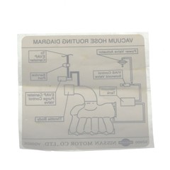 NEW OEM Nissan 2003-2006 Altima Quest Maxima Vacuum Diagram Label 22304-3Z600