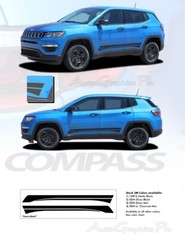 3M Vinyl Graphic Door Decals Rocker Stripes COURSE for 2017-2025 Jeep Compass