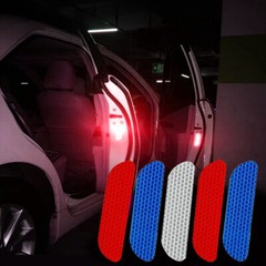 4Pcs/set Universal Car Reflective Stickers Door Eyebrow Sticker Decal Warning