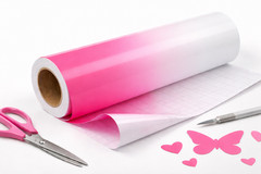 Vehicle Wrap Vinyl Pink / White Gradient 53″x12″ Gloss Air-Release PVC Vinyl