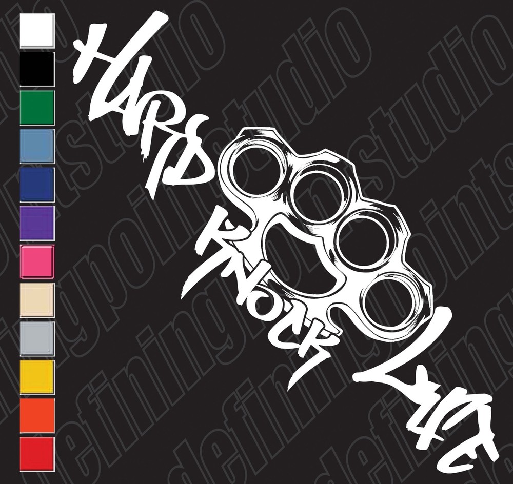 Hard Knock Life Brass Knuckles vinyl decal sticker