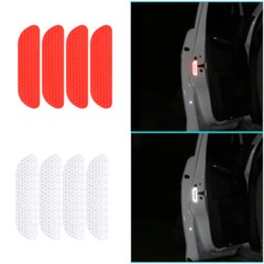 4Pcs/set Universal Car Reflective Stickers Door Eyebrow Sticker Decal Warning