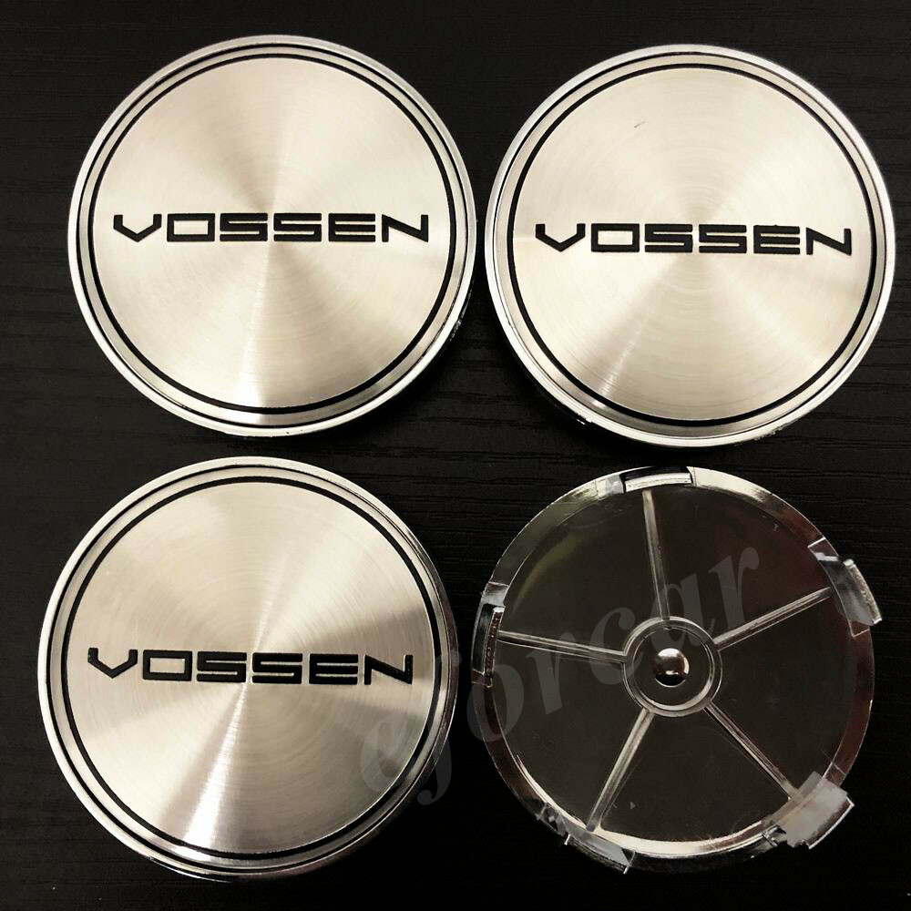 4pcs 68mm Vossen Car Wheel Center Hub Cap Rims Badge Emblem Decal Stickers
