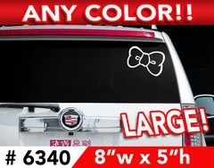 HELLO KITTY BOW OUTLINE BACK WINDOW DECAL STICKER 8″wx5