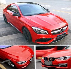 Red Stretch Car Glossy Metallic Vinyl Wrap Pearl Satin Sticker Air Free US