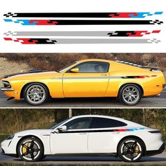 New Universal Car Sticker Three Colors Strip Style Racing Car Body Side Decal
