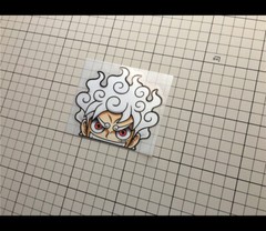 LUFFY Gear 5 ONE PIECE Anime Peeking Peeker JDM Reflective Car Sticker #O16
