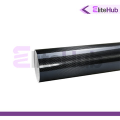 7D Premium Super Gloss Black Carbon Fiber Vinyl Wrap Bubble Free Air Release 6D